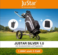 JuStar Silver Set inkl. Scorekartenhalter + Transporttasche